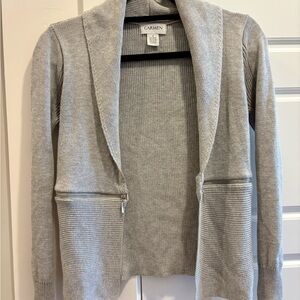 Carmen Gray Open Front Cardigan
